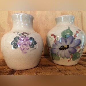 Vintage Paul Storie PR Pottery Mini Stoneware Pottery Vases 4.5" Marshall Texas